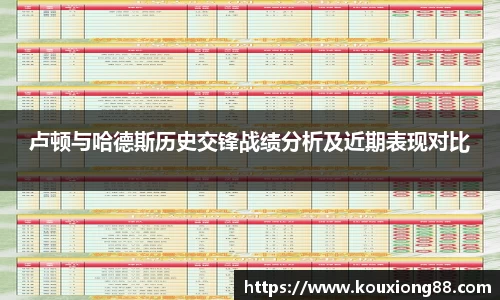 卢顿与哈德斯历史交锋战绩分析及近期表现对比